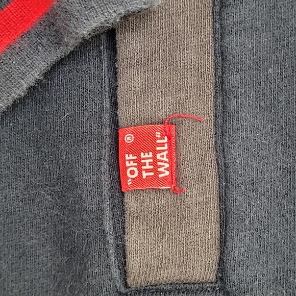 VANS Varsity Snap Hoodie Jacket Medium 22x25 Colorblock Cropped - Picture 9 of 14